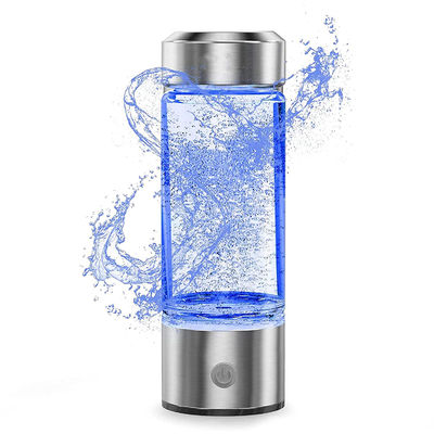 Rechargeable Portable Glass Hydrogen Water Generator Bottle with 420-450ML Capacity
