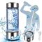 Rechargeable Portable Glass Hydrogen Water Generator Bottle with 420-450ML Capacity